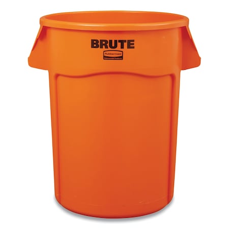 Rubbermaid Commercial Brute Round Containers, 44 gal, Orange 2119307